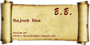 Bajnok Bea névjegykártya